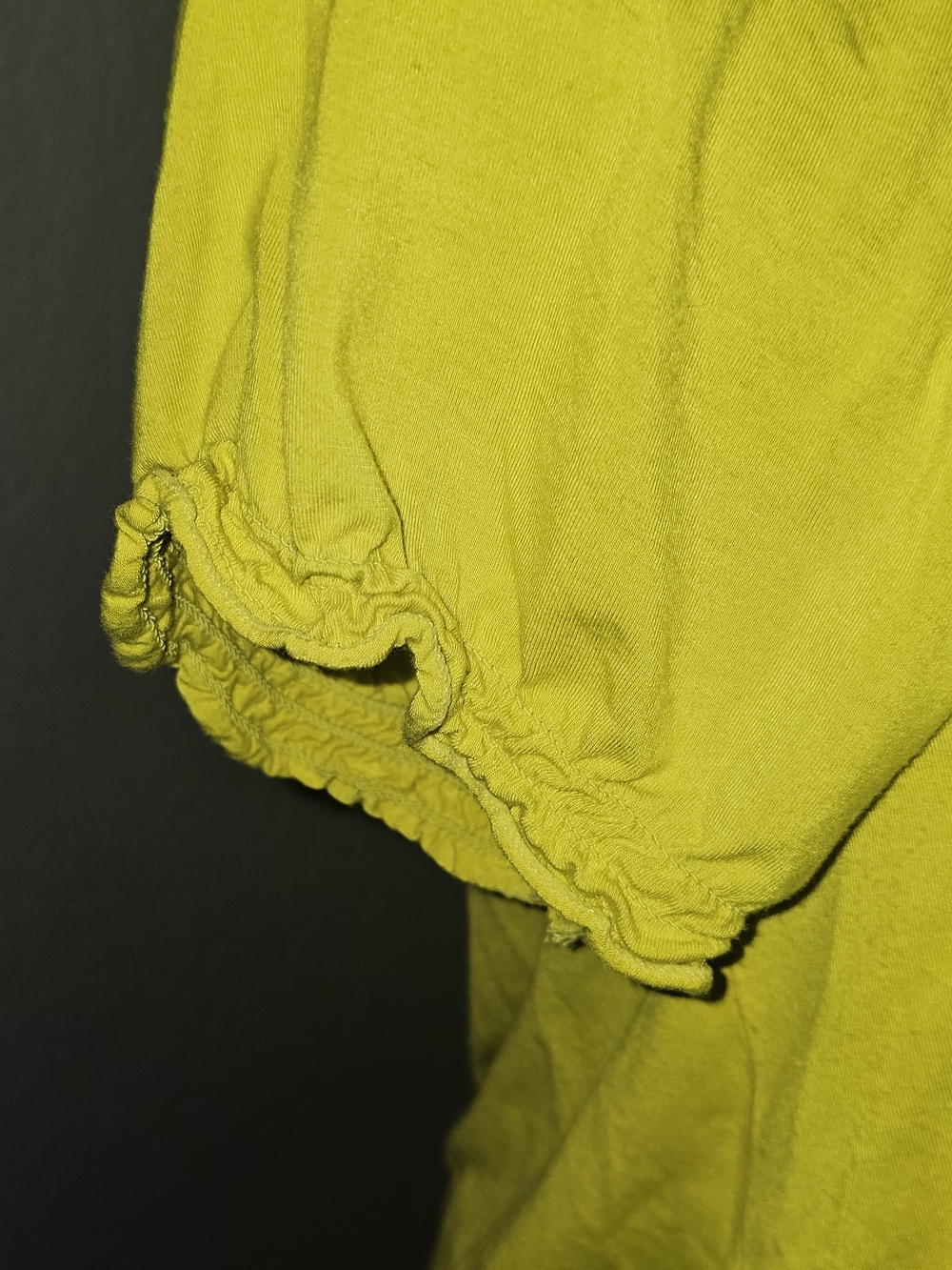 INC International Concepts Bright Yellow Smocked Puff Sleeve Crop Top - Picture 4 of 13